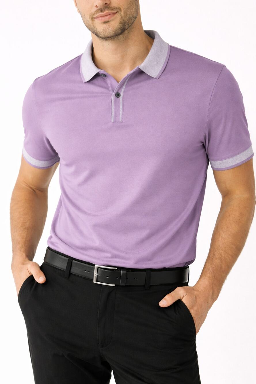 APT. 9 Premier Flex Polo Shirt Mens L Purple Stretch Cotton NWT